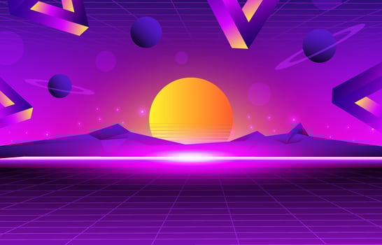 Classic Retro Futurism Background vector