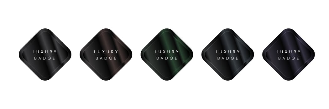 Luxury logo badge. Editable text and suitable for certified, label, logo, icon, symbol a product or brand. Vector illustration template.