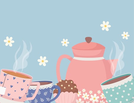 coffee time background vector
