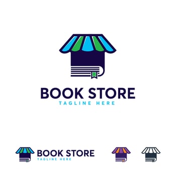 Book Store logo designs vector, Book Shop logo template vector