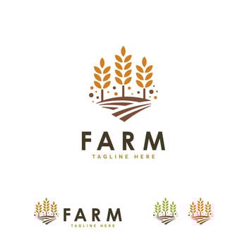 Farm logo designs concept vector, Wheat Grain logo template vector