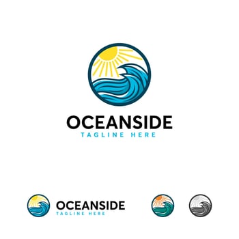 Ocean logo designs concept vector, Modern Iconic Ocean logo designs template vector
