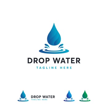Modern Water Drop logo symbol designs, Fresh Water logo designs vector