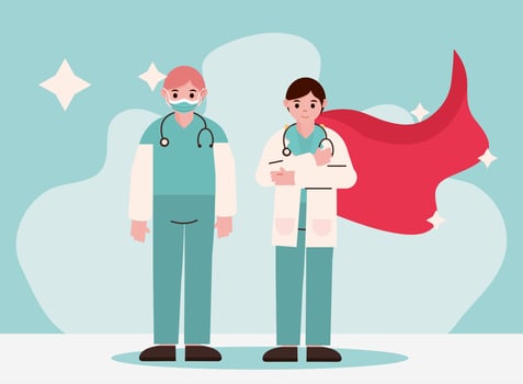 doctors as heroes vector