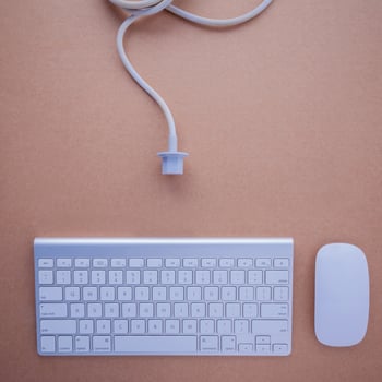 Keyboard and mouse with cable photo