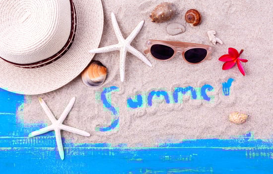 Summer items concept photo