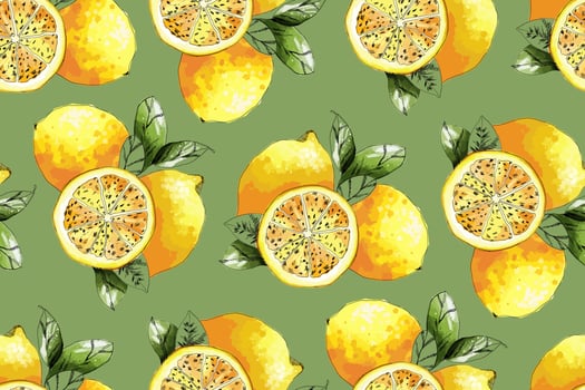 Lemon seamless pattern. Vector illustration.