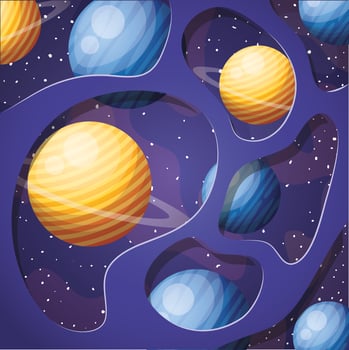 Solar system planets design vector illustration