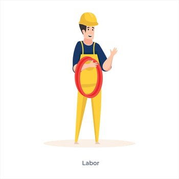 Construction Worker Avatar vector