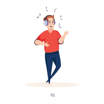 Disc Jockey Avatar vector