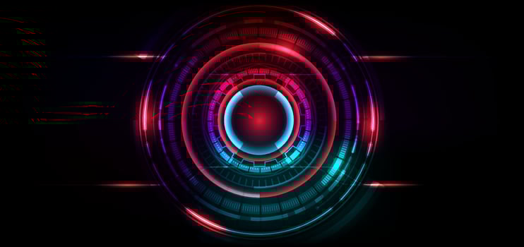 Abstract Futuristic Technology Background. HUD circle element. vector