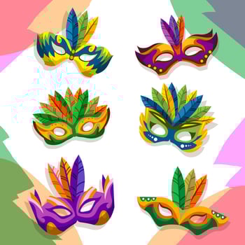 Rio Mask Festival icon vector