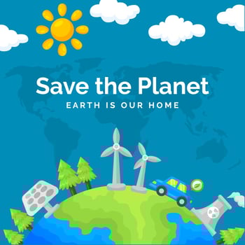 Save Our Planet Background vector