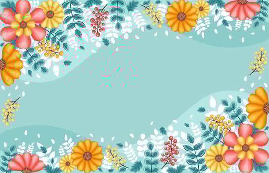 Colourful and Beautiful Spring Floral Background vector