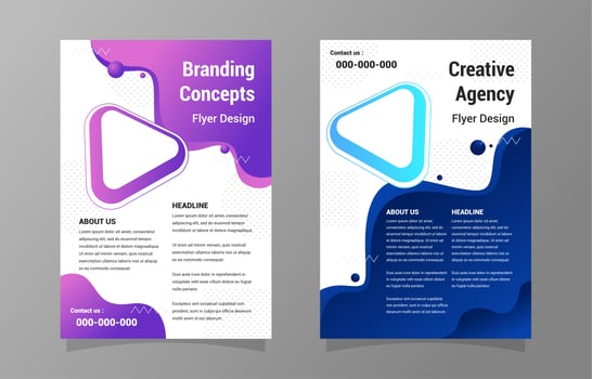 Flyer Design Templates for Professional Creative Business vector