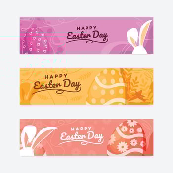 Happy Easter Day Banner vector