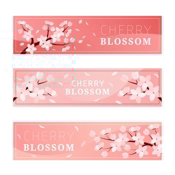 Cherry Blossom Banner vector
