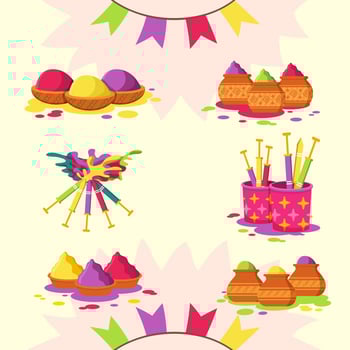 Holi Fest Icon vector
