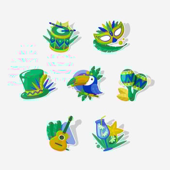 Cute Rio Festival Sticker vector