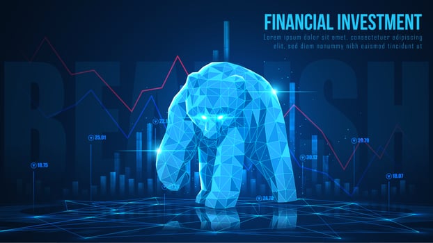 Concept art of bearish financial investment vector