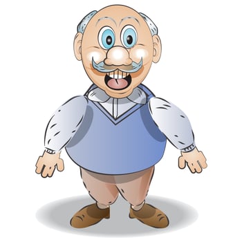 Grandpa cartoon character vector