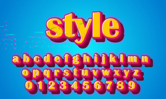 Vector of Stylized Font Alphabet