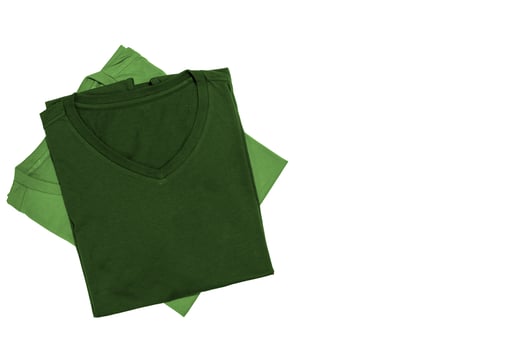 V-neck T-shirts isolated on a white background photo