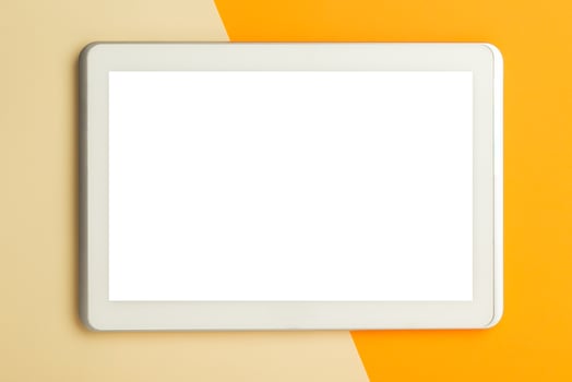 Tablet mock-up top view photo