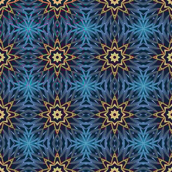 Seamless pattern with abstract mandala ornamental arabesque illustration. vector