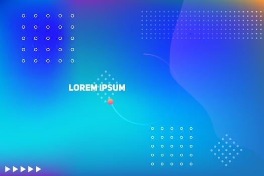 Blue geometric background. Composition of fluid geometric shapes. vector