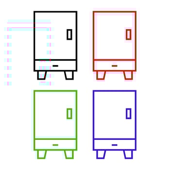 Wardrobe Set On White Background vector