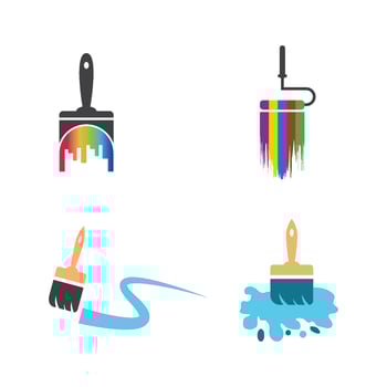Paintbrush logo images illustration vector