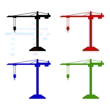 Crane On White Background vector