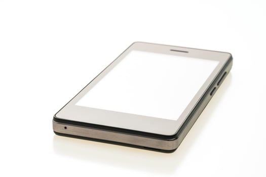 Smartphone on white background photo