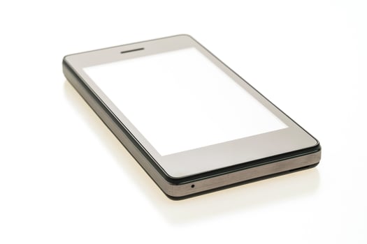 Smartphone on white background photo