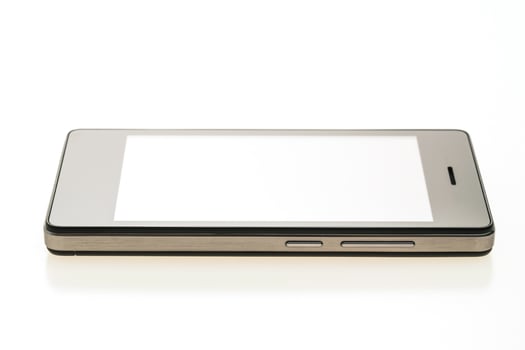Smartphone on white background photo