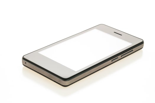 Smartphone on white background photo