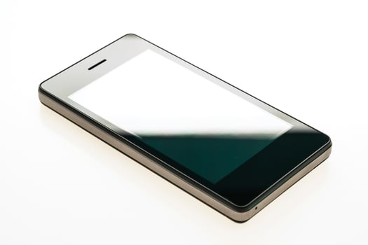 Smartphone on white background photo