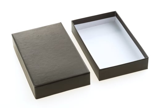 Black box on white background photo