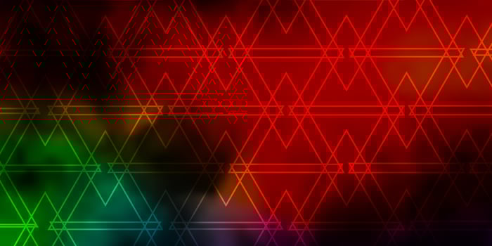 Dark Multicolor vector background with lines, triangles.