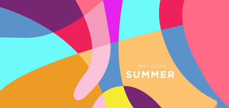 Vector colorful fluid and liquid summer background banner