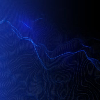 abstract background with flowing particles design vector