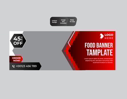 Fast food banner restaurant menu template Design vector