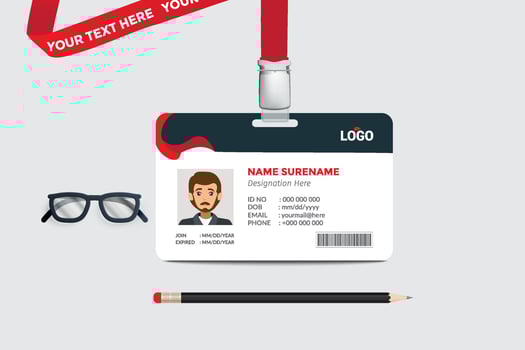 Printsimple Id card template design vector