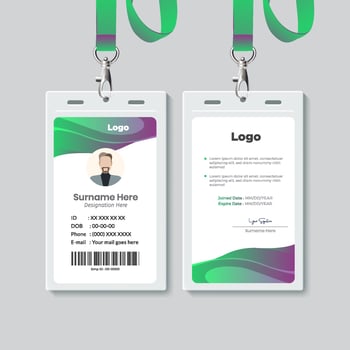 simple Id card template design vector