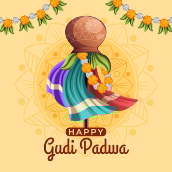 Beautiful Gudi Padwa Background vector