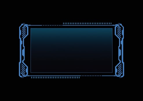 Abstract technology frame template design background. future Futuristic ui screen system virtual. Vector illustration
