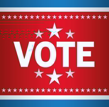 Presidential election usa vote with stars vector