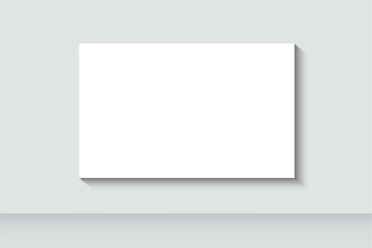 Horizontal Canvas Wall Mockup vector