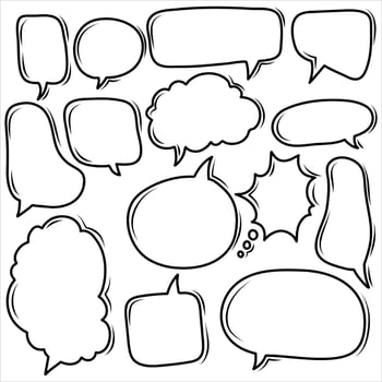 Thought Bubble Doodle Collection vector